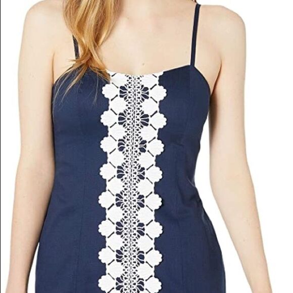 NWT Lilly Pulitzer Shelli Stretch Dress True Navy - Picture 3 of 12